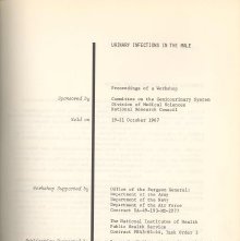 Urinary infections in the male : proceedings of a workshop held on 19-21 October, 1967